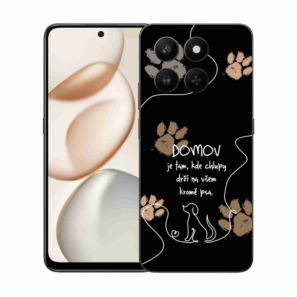 Gelový kryt mmCase na Honor 400 Smart 5G/4G/Honor X7d - psí motiv černé pozadí