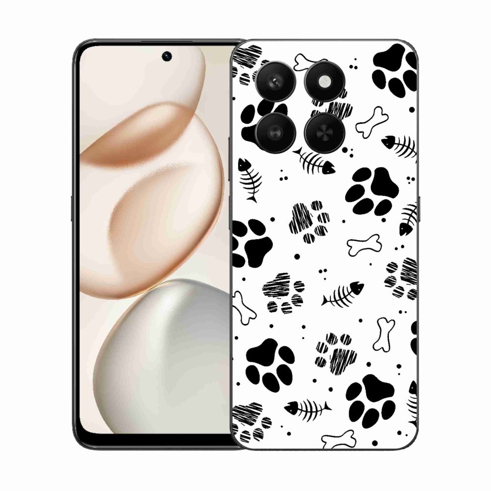 Gelový kryt mmCase na Honor 400 Smart 5G/4G/Honor X7d - psí tlapky 1