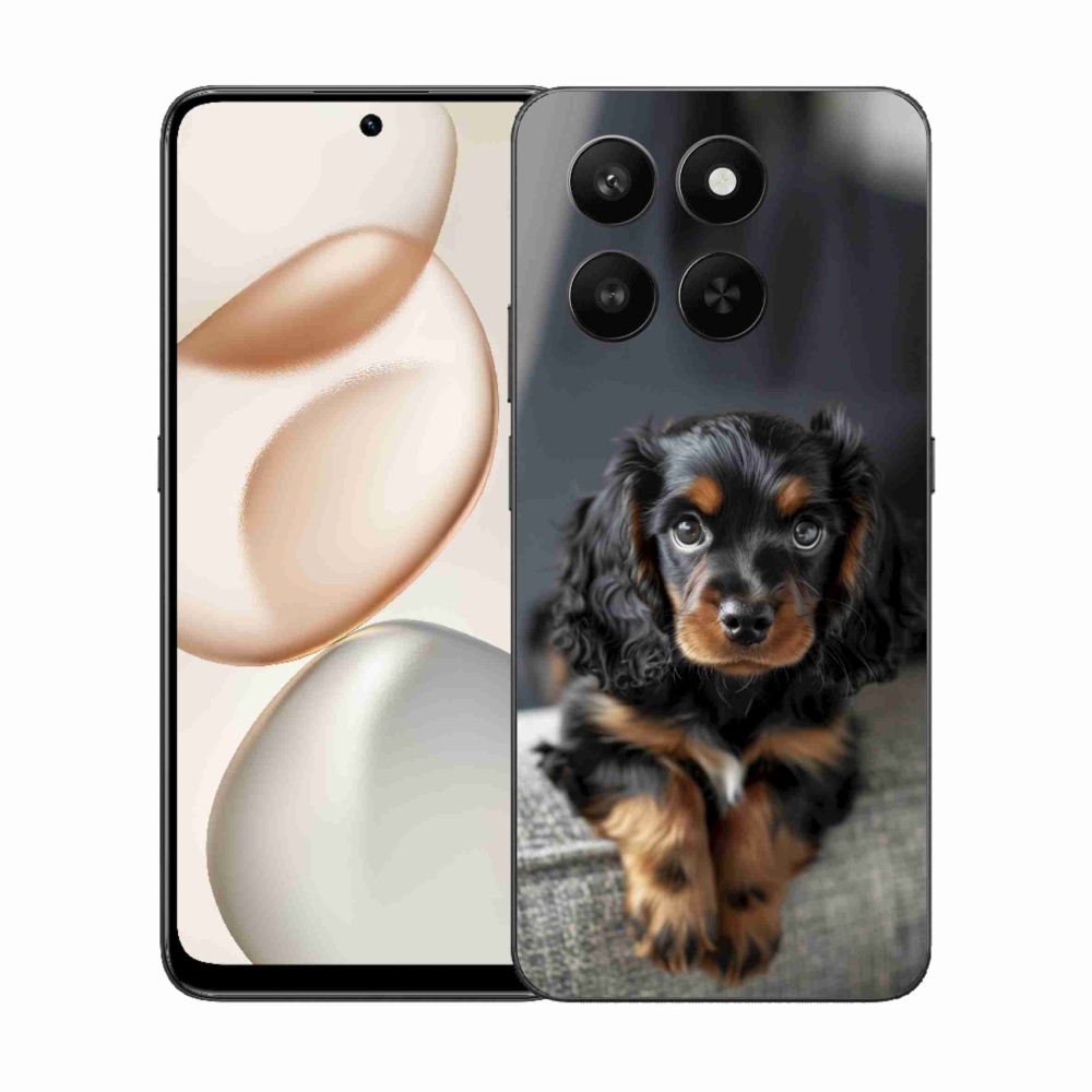 Gelový kryt mmCase na Honor 400 Smart 5G/4G/Honor X7d - roztomilý dlouhosrstý jezevčík