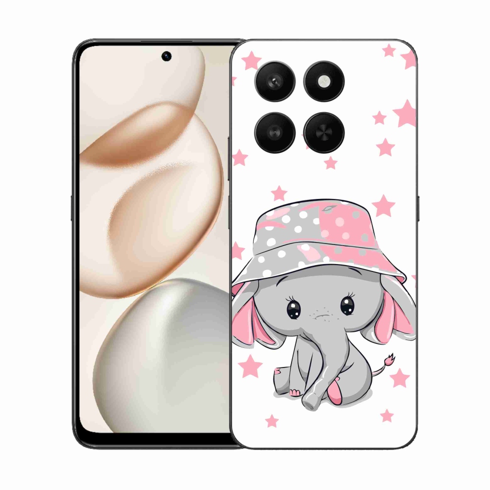 Gelový kryt mmCase na Honor 400 Smart 5G/4G/Honor X7d - růžový slon