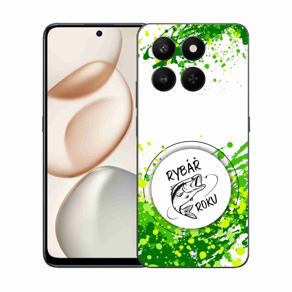 Gelový kryt mmCase na Honor 400 Smart 5G/4G/Honor X7d - rybář roku bílé pozadí