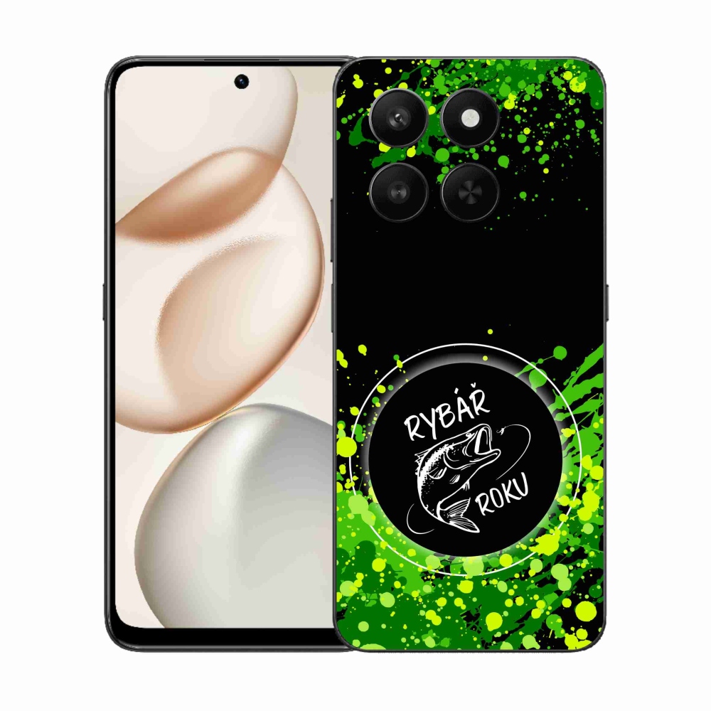 Gelový kryt mmCase na Honor 400 Smart 5G/4G/Honor X7d - rybář roku černé pozadí