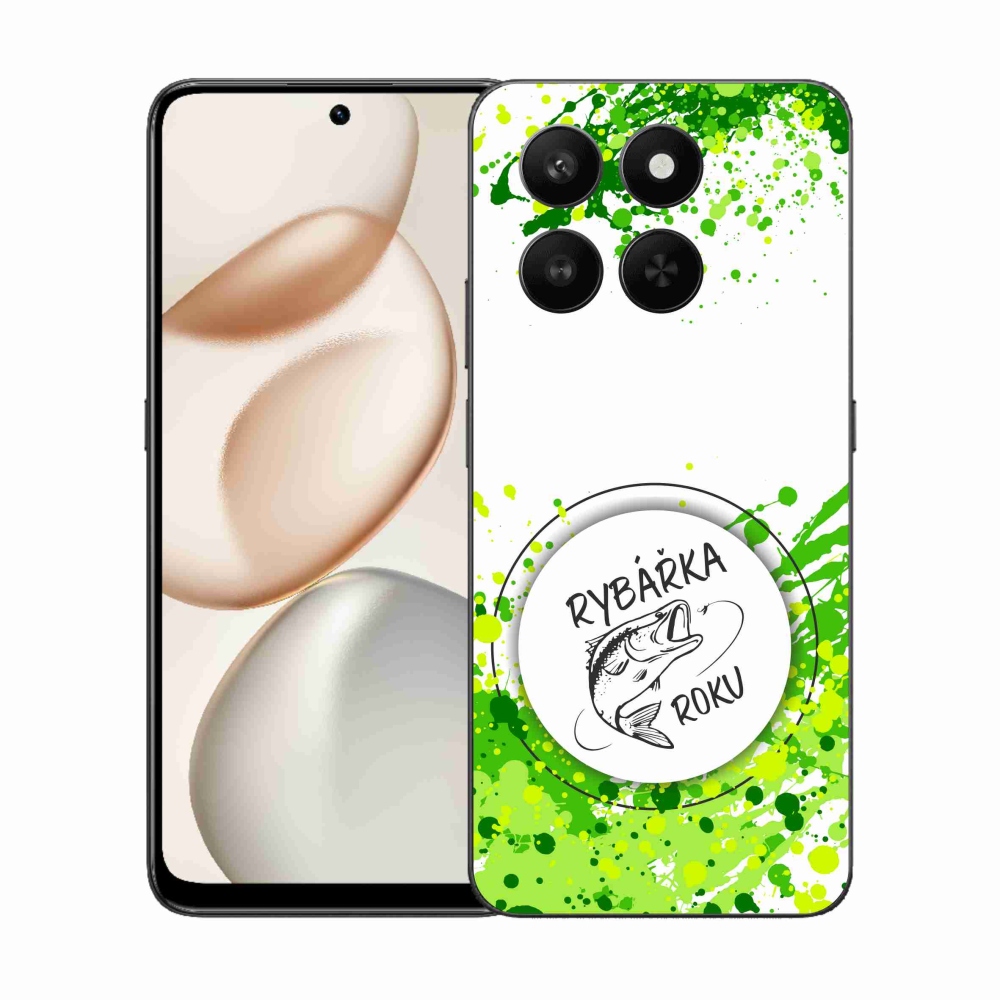 Gelový kryt mmCase na Honor 400 Smart 5G/4G/Honor X7d - rybářka roku bílé pozadí