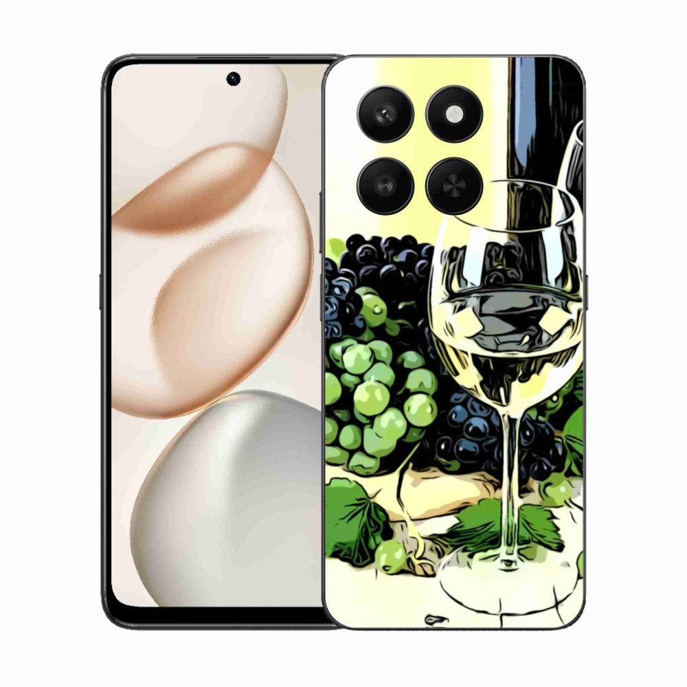 Gelový kryt mmCase na Honor 400 Smart 5G/4G/Honor X7d - sklenka vína
