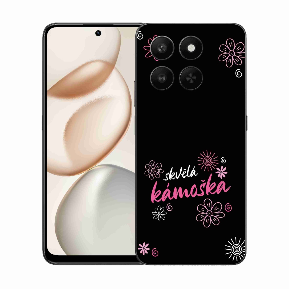 Gelový kryt mmCase na Honor 400 Smart 5G/4G/Honor X7d - skvělá kámoška černé pozadí