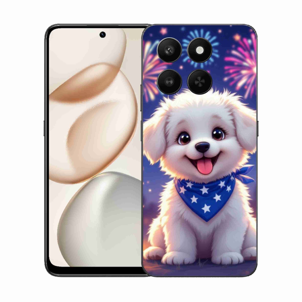 Gelový kryt mmCase na Honor 400 Smart 5G/4G/Honor X7d - slavnostní štěně