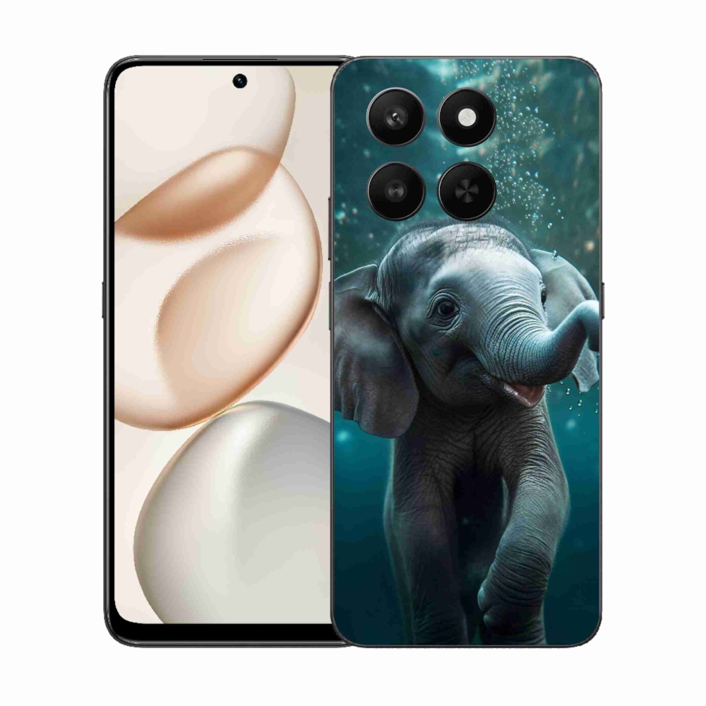 Gelový kryt mmCase na Honor 400 Smart 5G/4G/Honor X7d - slůně pod vodou
