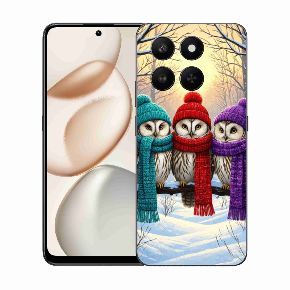 Gelový kryt mmCase na Honor 400 Smart 5G/4G/Honor X7d - soví přátelé