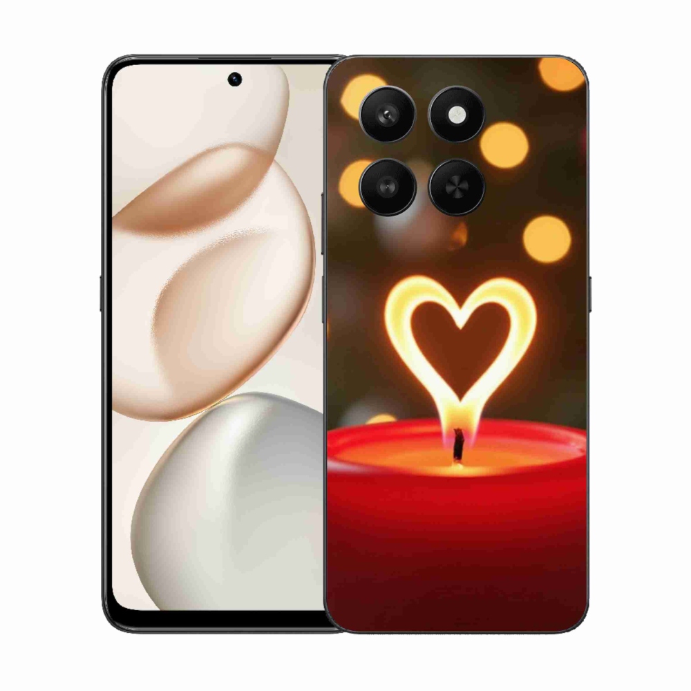 Gelový kryt mmCase na Honor 400 Smart 5G/4G/Honor X7d - srdce z plamene