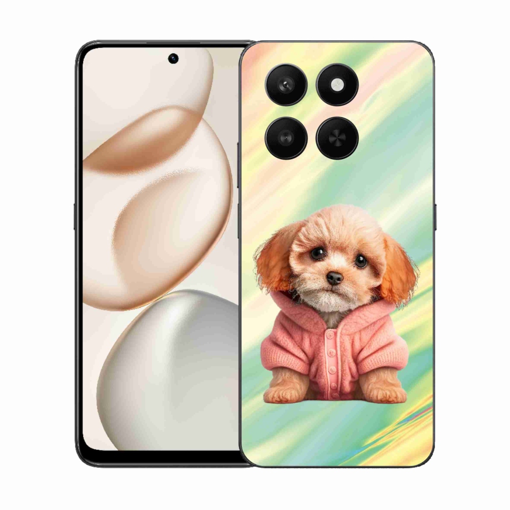 Gelový kryt mmCase na Honor 400 Smart 5G/4G/Honor X7d - štěně ve svetru