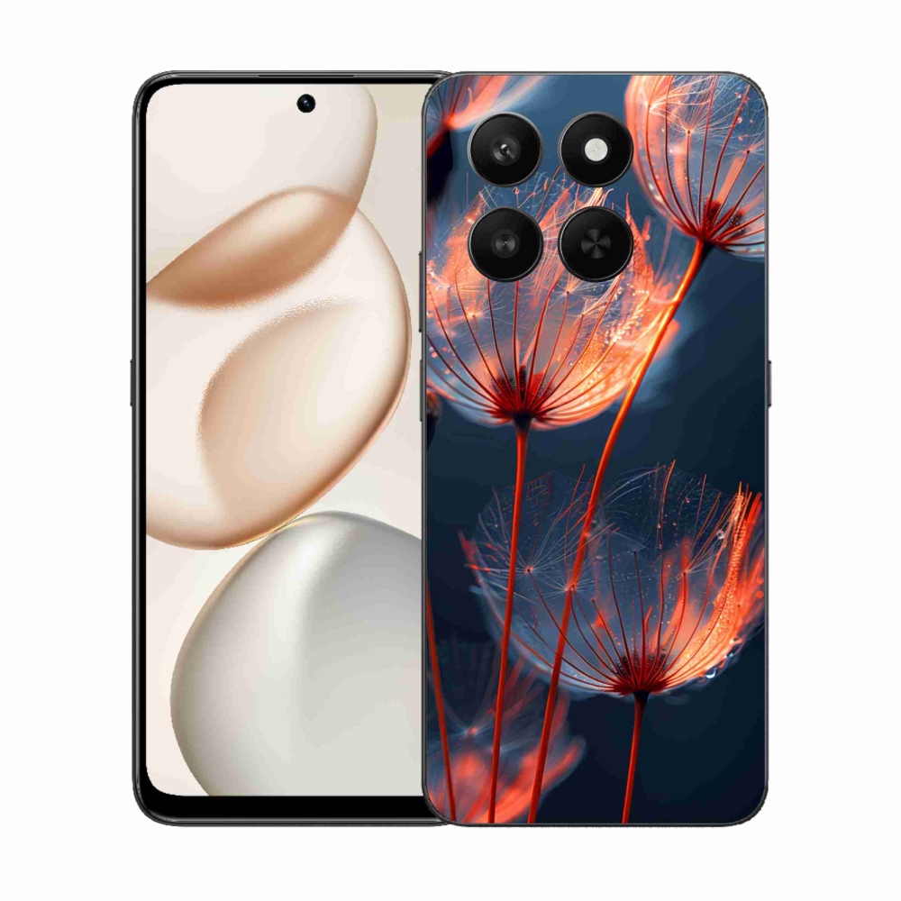 Gelový kryt mmCase na Honor 400 Smart 5G/4G/Honor X7d - světélkující chmýří