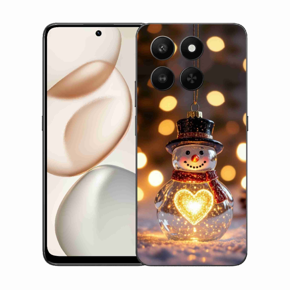 Gelový kryt mmCase na Honor 400 Smart 5G/4G/Honor X7d - svítící vánoční sněhulák