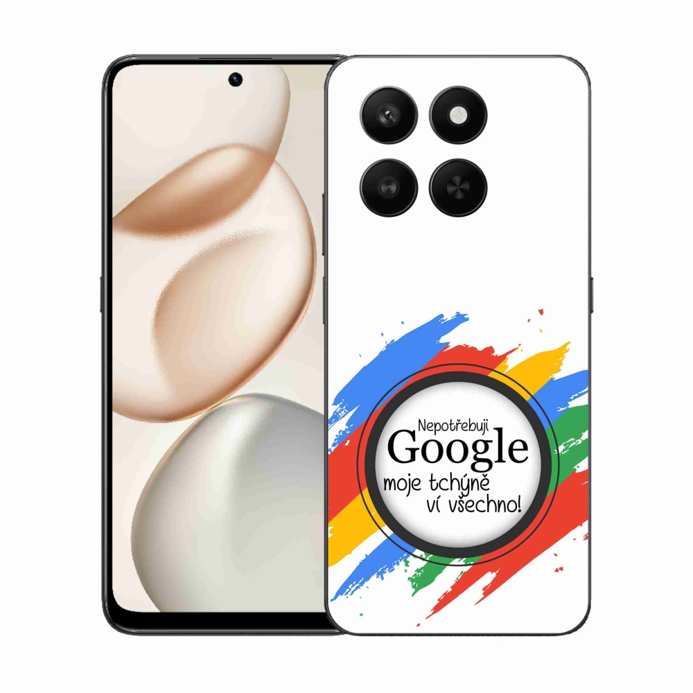 Gelový kryt mmCase na Honor 400 Smart 5G/4G/Honor X7d - tchýně ví všechno bílé pozadí