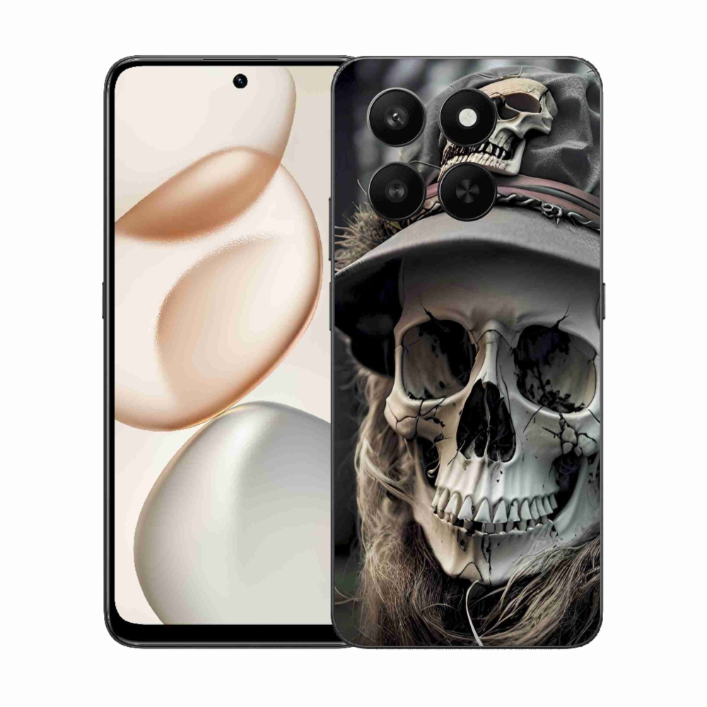 Gelový kryt mmCase na Honor 400 Smart 5G/4G/Honor X7d - temná lebka