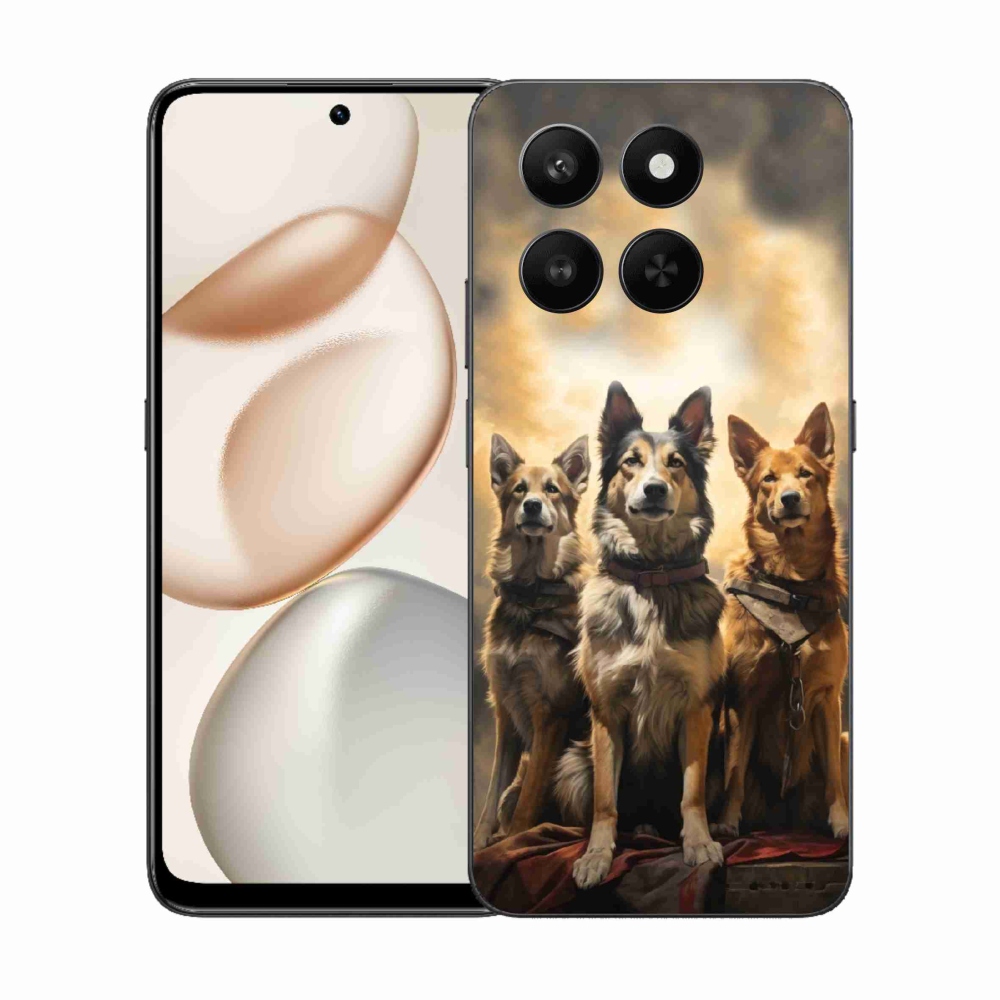 Gelový kryt mmCase na Honor 400 Smart 5G/4G/Honor X7d - tři psi