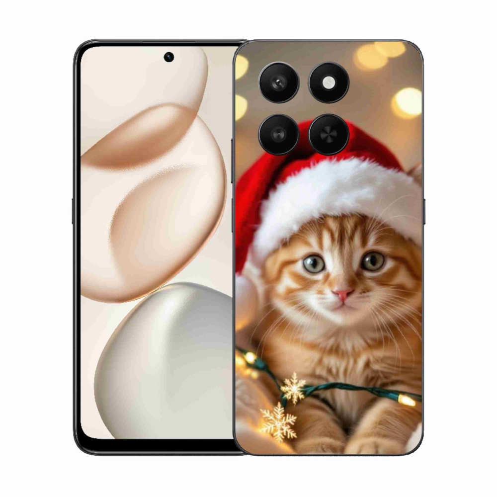 Gelový kryt mmCase na Honor 400 Smart 5G/4G/Honor X7d - vánoční kotě