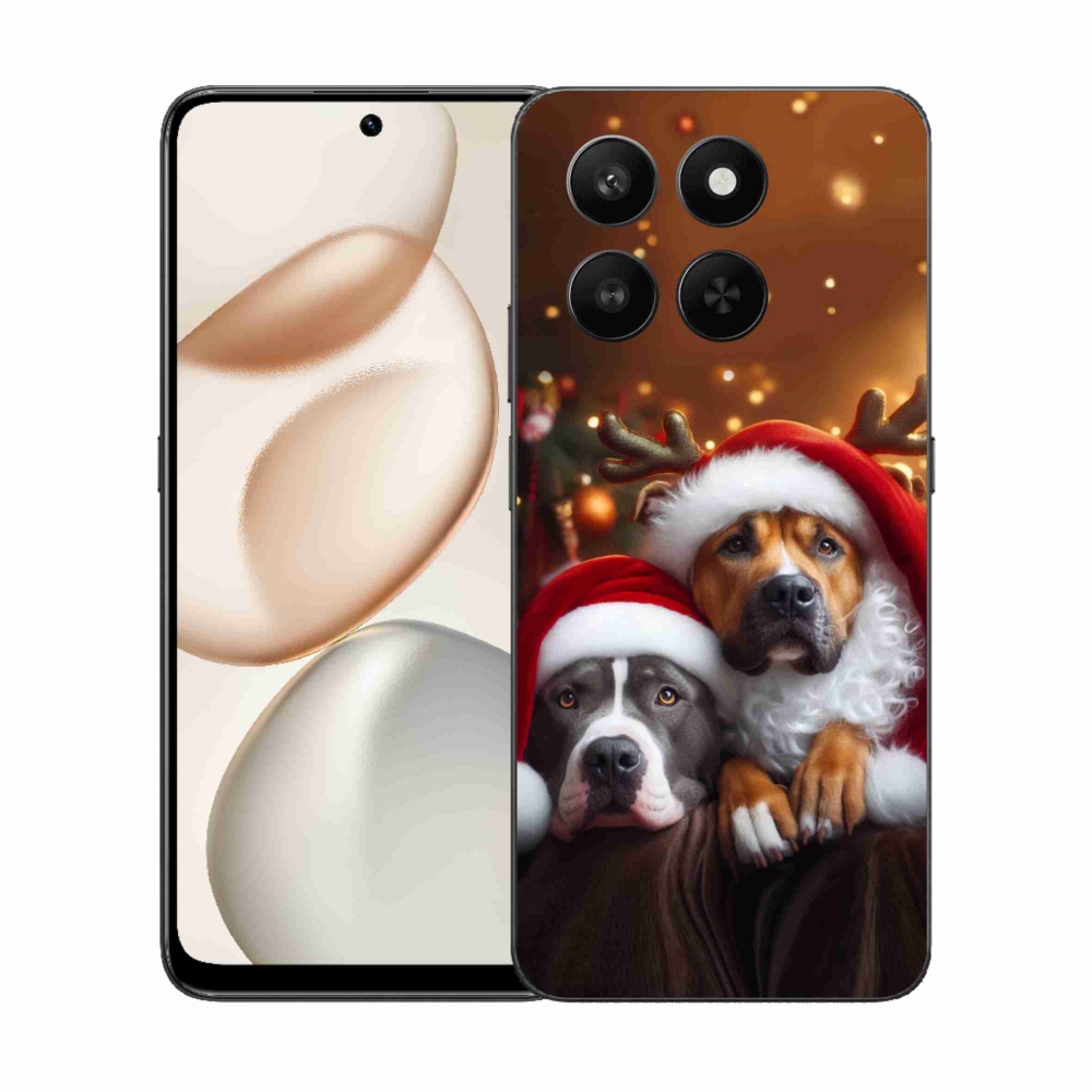 Gelový kryt mmCase na Honor 400 Smart 5G/4G/Honor X7d - vánoční psi