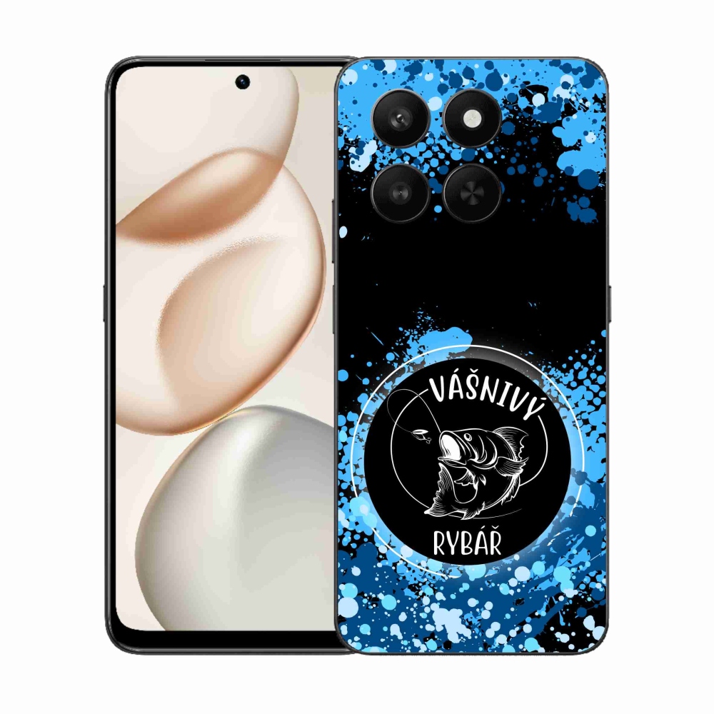 Gelový kryt mmCase na Honor 400 Smart 5G/4G/Honor X7d - vášnivý rybář černé pozadí