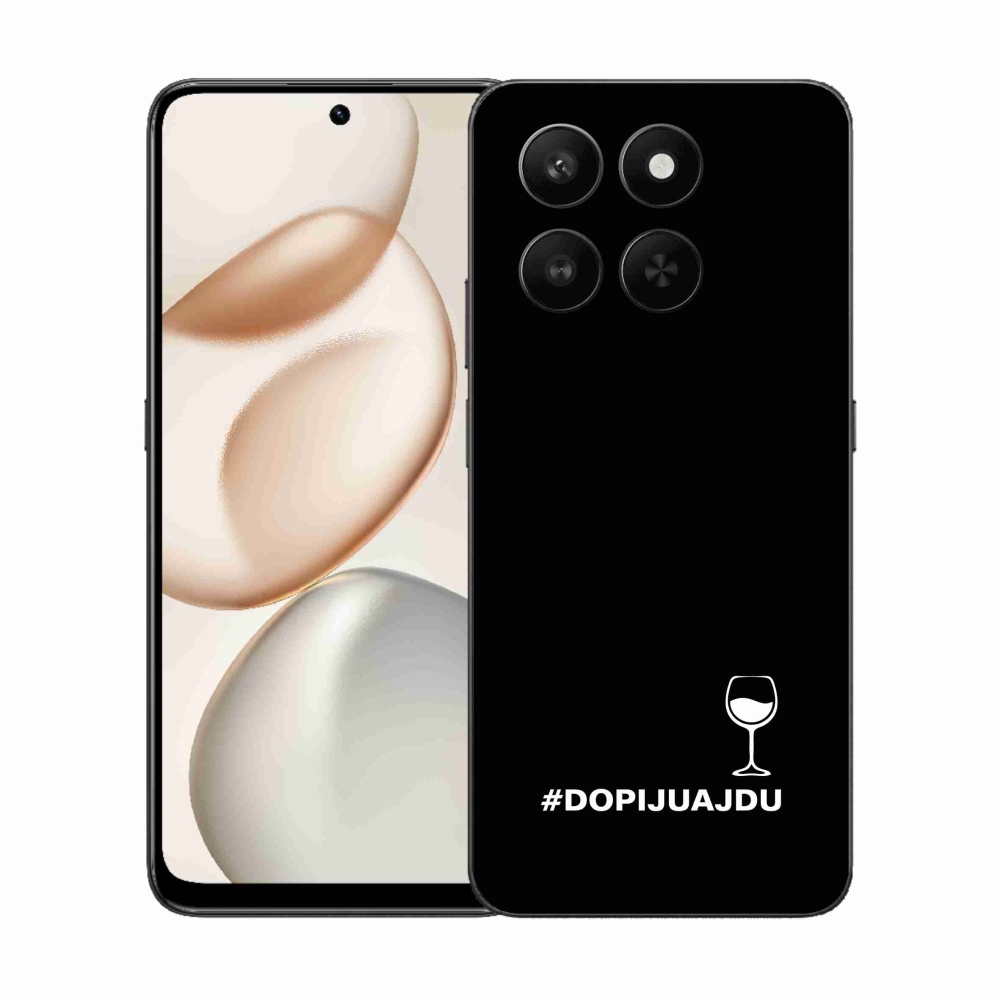 Gelový kryt mmCase na Honor 400 Smart 5G/4G/Honor X7d - vinný motiv černé pozadí