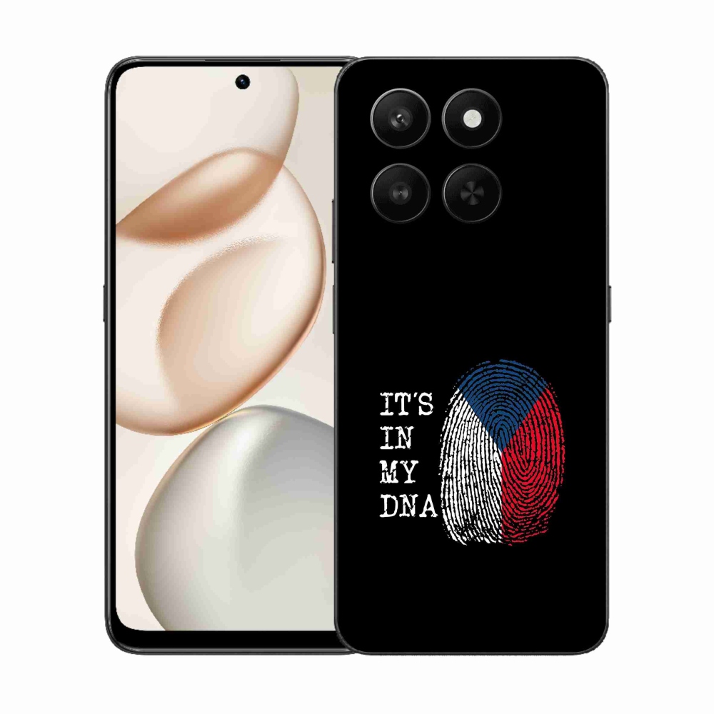 Gelový kryt mmCase na Honor 400 Smart 5G/4G/Honor X7d - vlajka otisk prstu černé pozadí