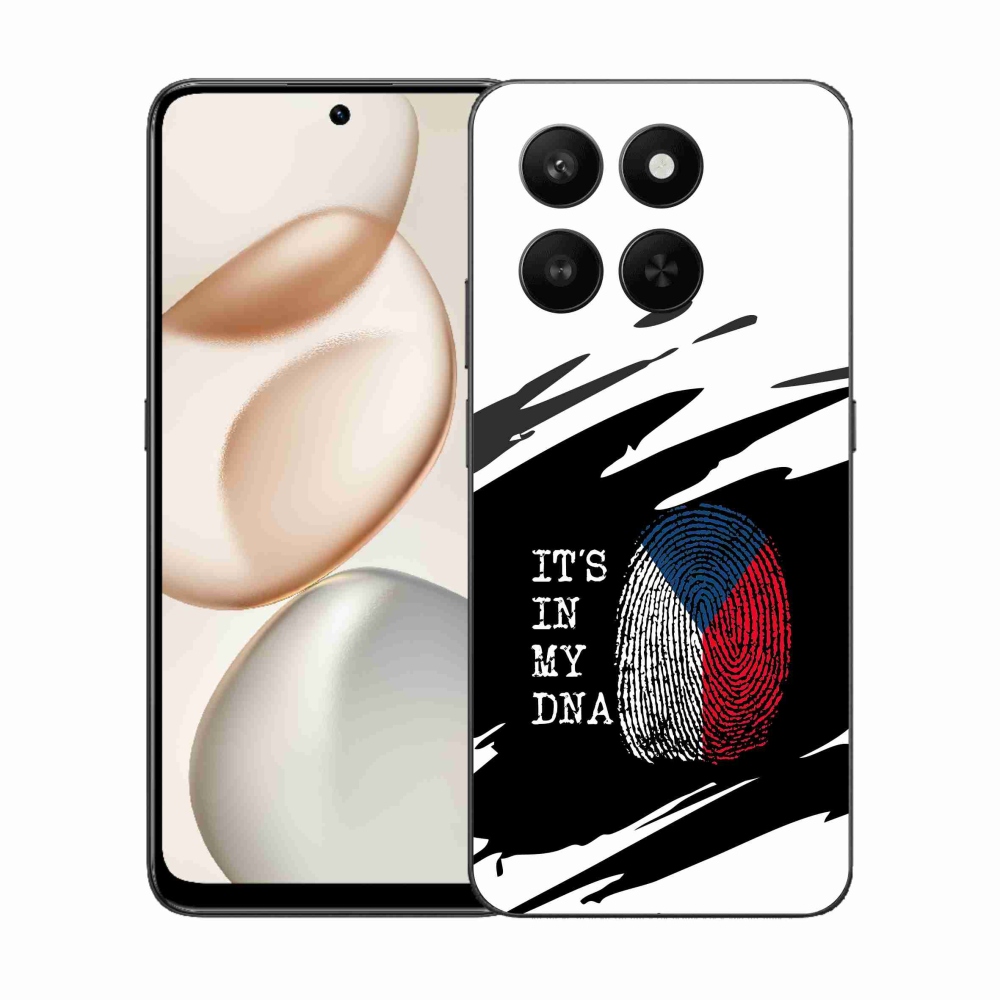 Gelový kryt mmCase na Honor 400 Smart 5G/4G/Honor X7d - vlajka otisk prstu černobílé pozadí