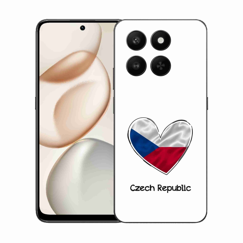 Gelový kryt mmCase na Honor 400 Smart 5G/4G/Honor X7d - vlajka srdce bílé pozadí