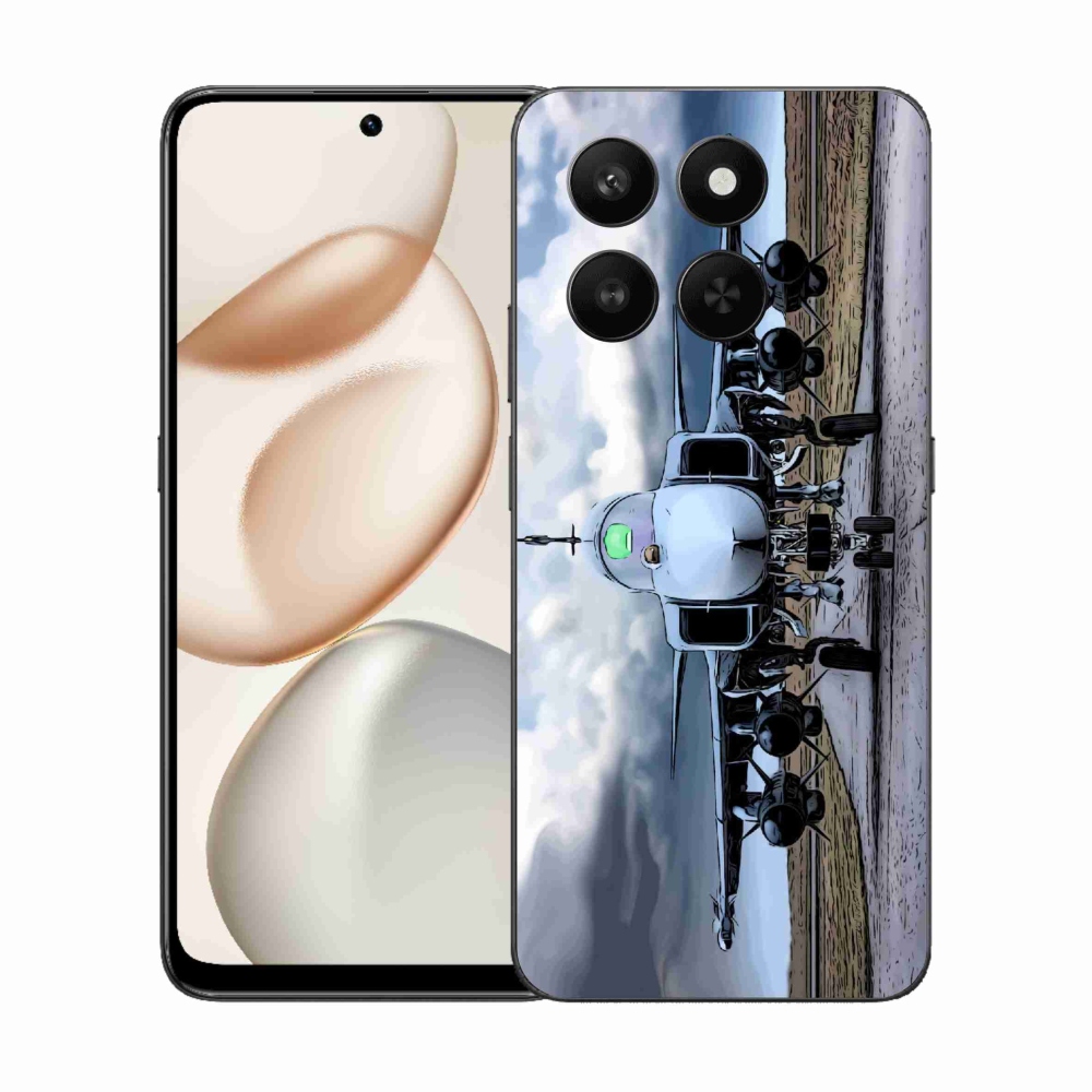 Gelový kryt mmCase na Honor 400 Smart 5G/4G/Honor X7d - vojenské letadlo
