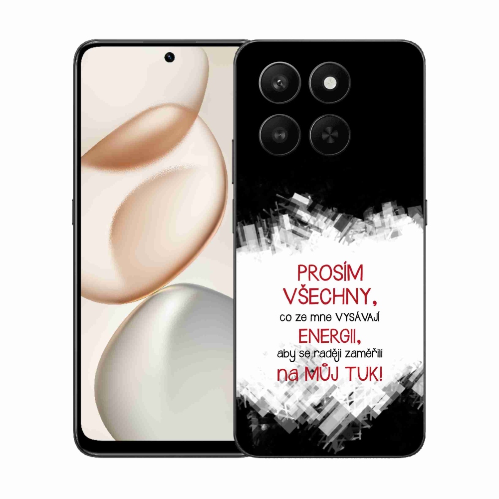 Gelový kryt mmCase na Honor 400 Smart 5G/4G/Honor X7d - vtipný text 1 červený
