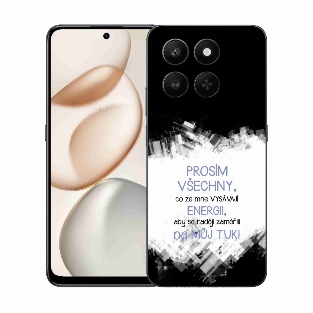 Gelový kryt mmCase na Honor 400 Smart 5G/4G/Honor X7d - vtipný text 1 modrý