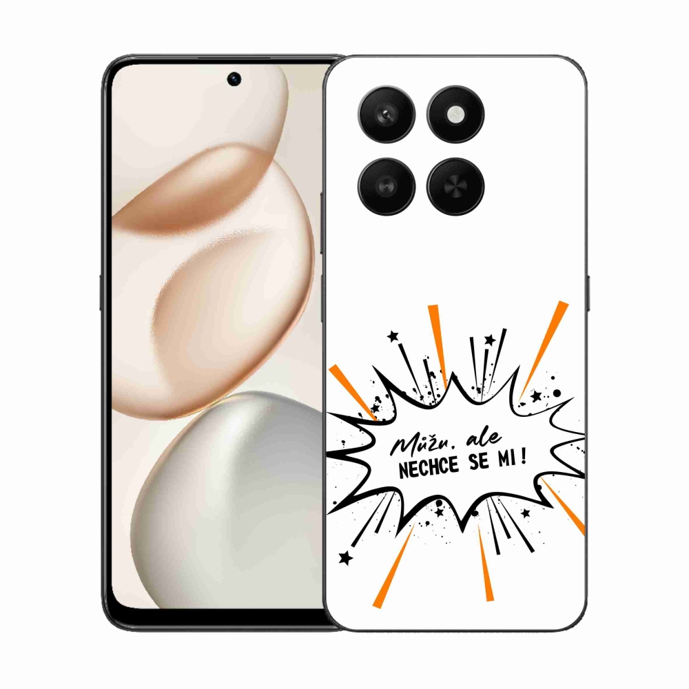 Gelový kryt mmCase na Honor 400 Smart 5G/4G/Honor X7d - vtipný text 11 bílé pozadí