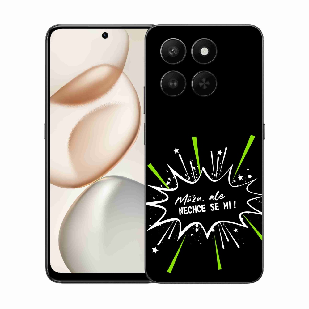 Gelový kryt mmCase na Honor 400 Smart 5G/4G/Honor X7d - vtipný text 11 černé pozadí