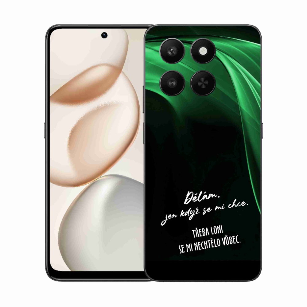 Gelový kryt mmCase na Honor 400 Smart 5G/4G/Honor X7d - vtipný text 12 černé pozadí