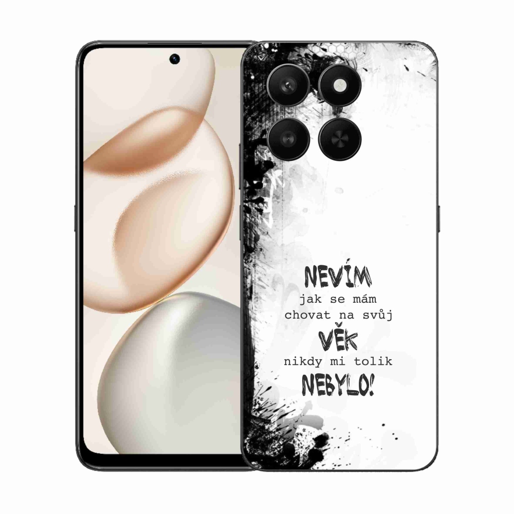 Gelový kryt mmCase na Honor 400 Smart 5G/4G/Honor X7d - vtipný text 14 bílé pozadí