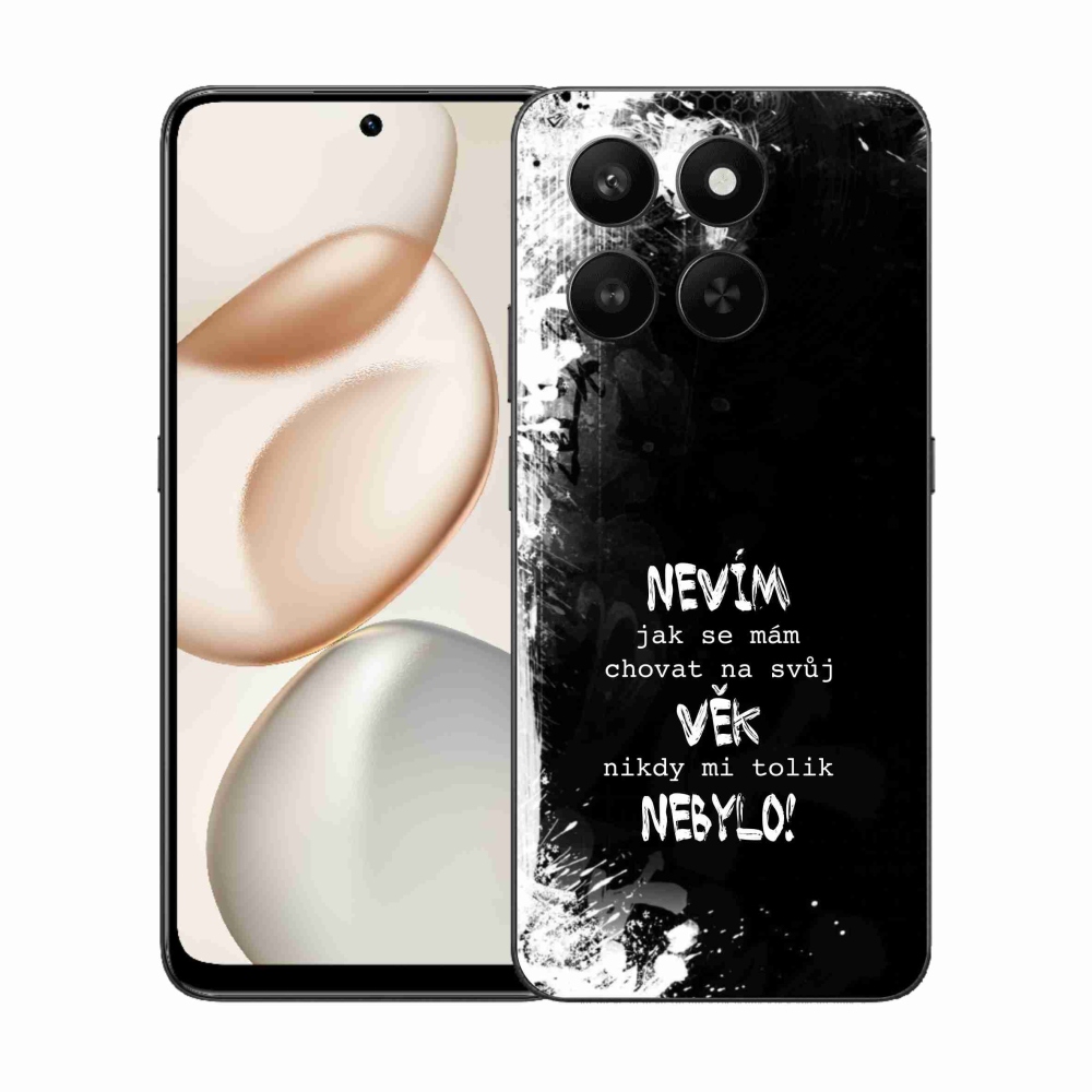 Gelový kryt mmCase na Honor 400 Smart 5G/4G/Honor X7d - vtipný text 14 černé pozadí