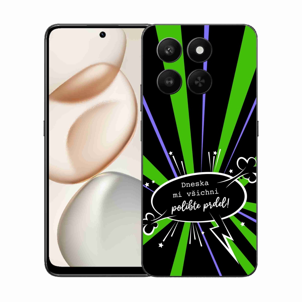 Gelový kryt mmCase na Honor 400 Smart 5G/4G/Honor X7d - vtipný text 15 černé pozadí