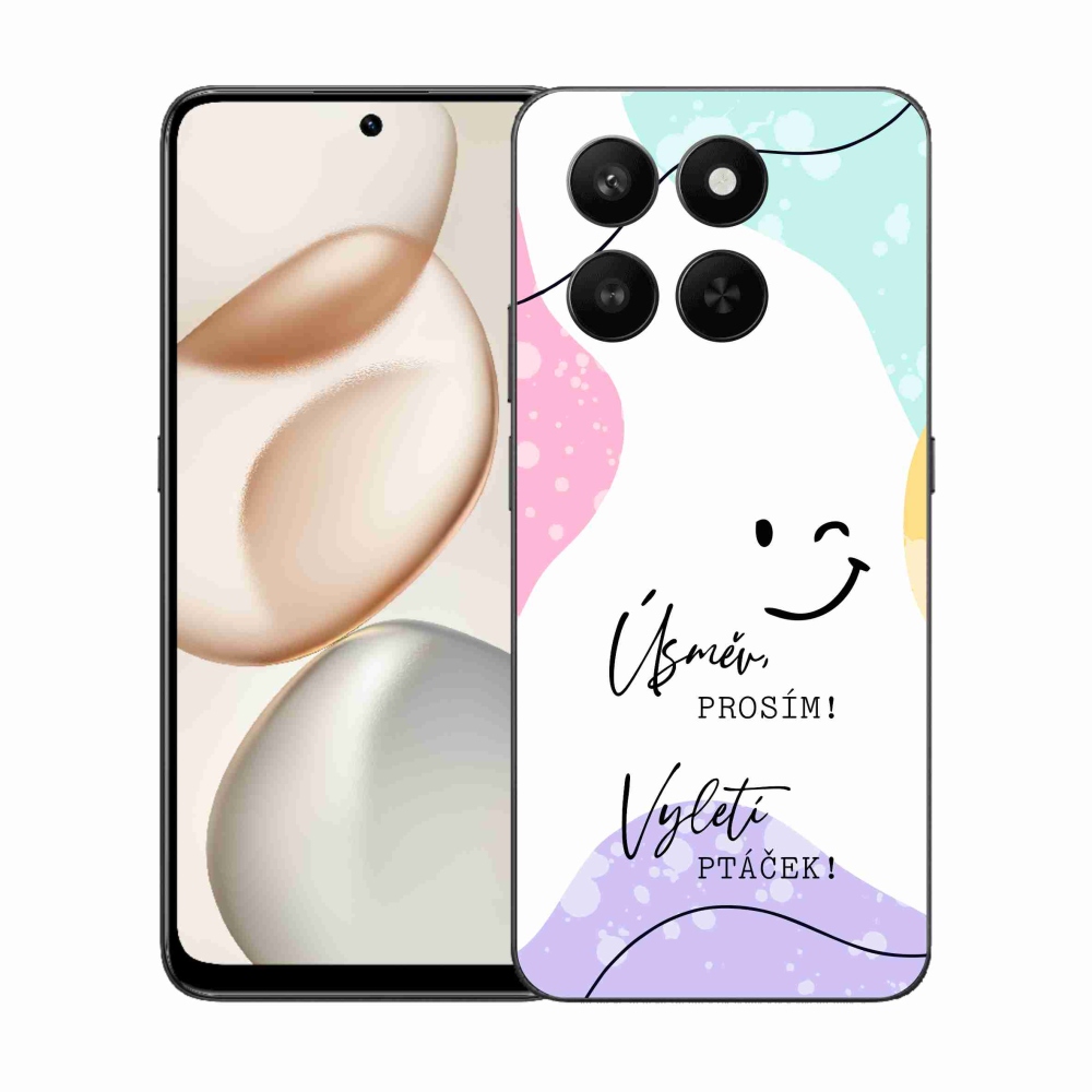 Gelový kryt mmCase na Honor 400 Smart 5G/4G/Honor X7d - vtipný text 4 bílé pozadí