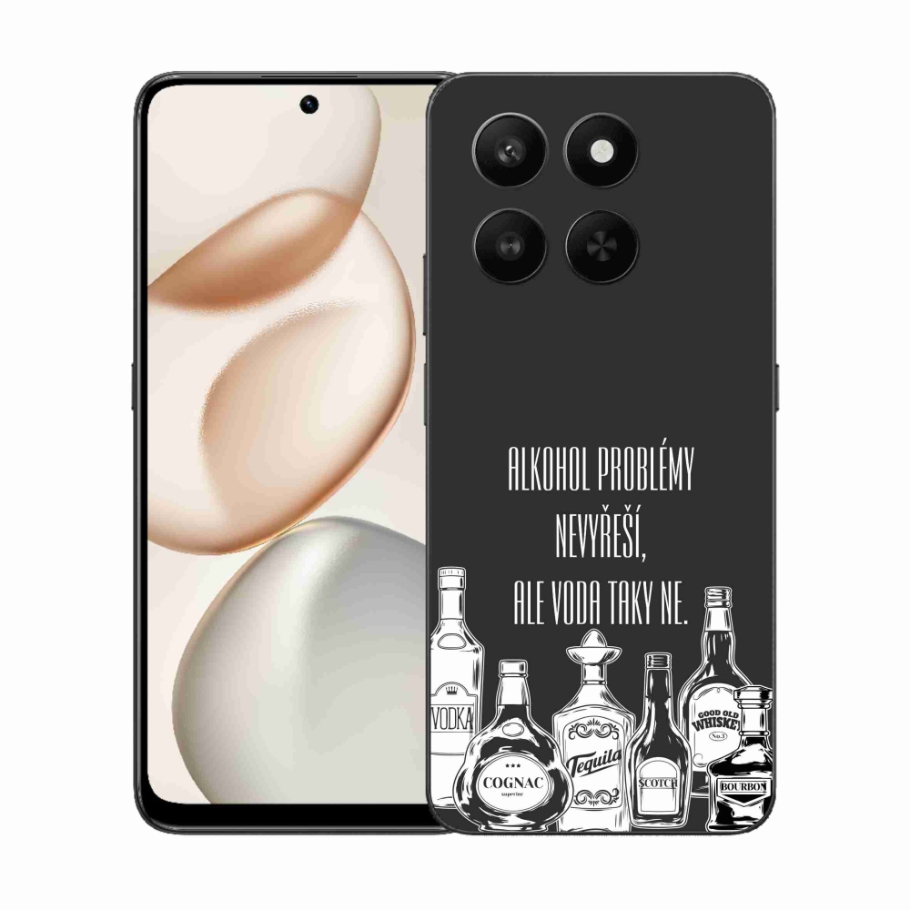 Gelový kryt mmCase na Honor 400 Smart 5G/4G/Honor X7d - vtipný text černé pozadí