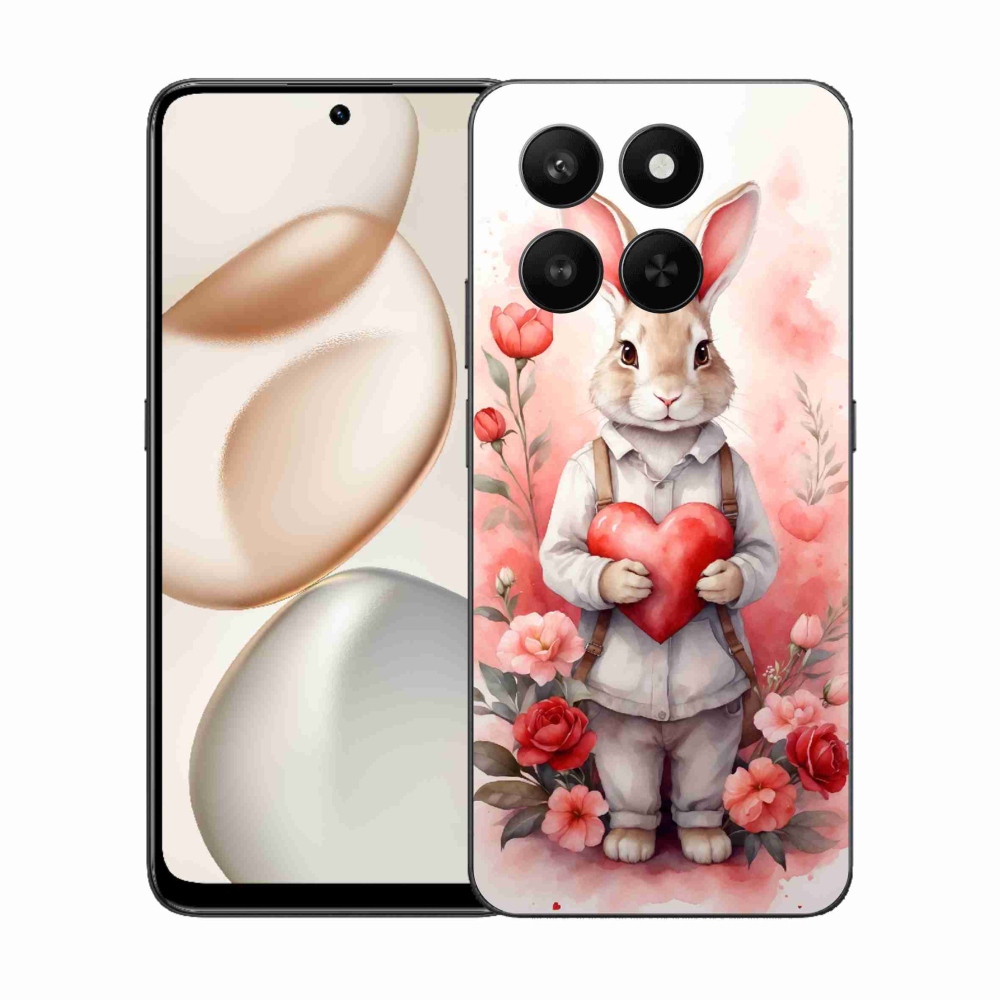 Gelový kryt mmCase na Honor 400 Smart 5G/4G/Honor X7d - zajíc se srdíčkem