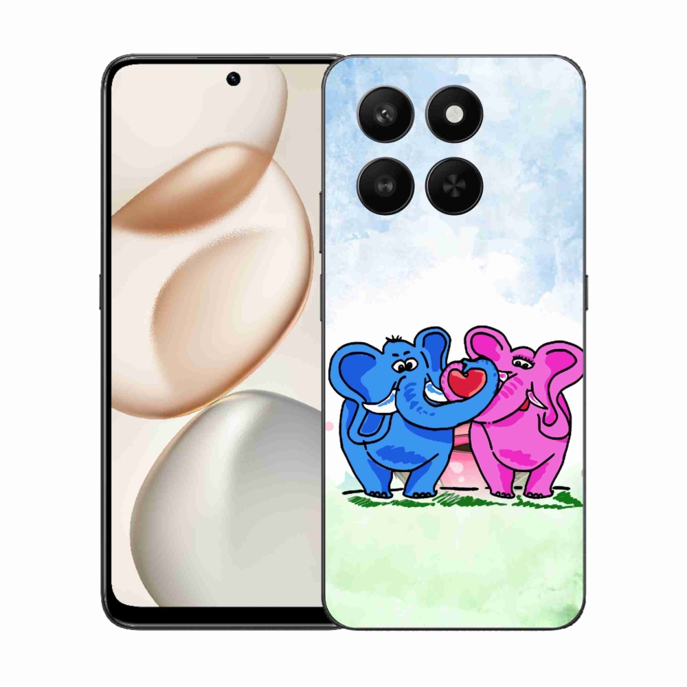 Gelový kryt mmCase na Honor 400 Smart 5G/4G/Honor X7d - zamilovaní sloni