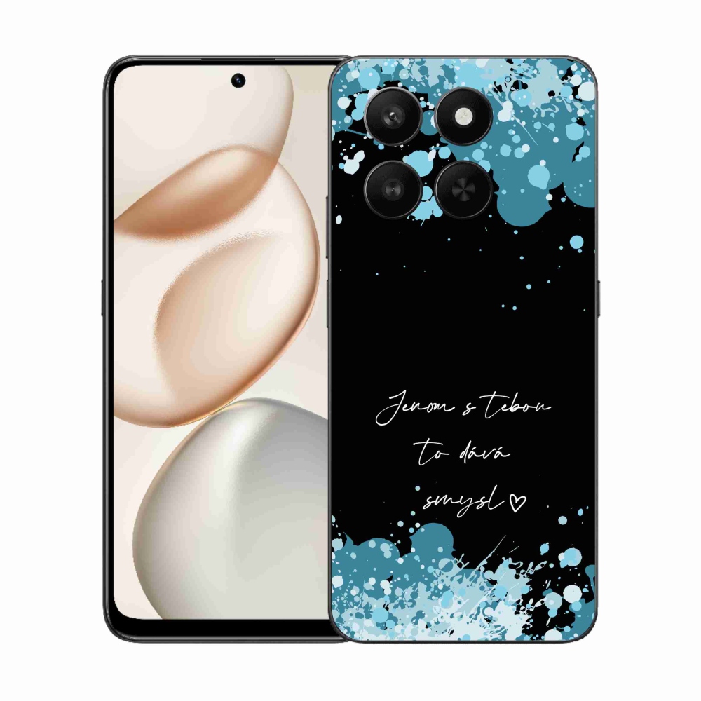 Gelový kryt mmCase na Honor 400 Smart 5G/4G/Honor X7d - zamilovaný text černé pozadí