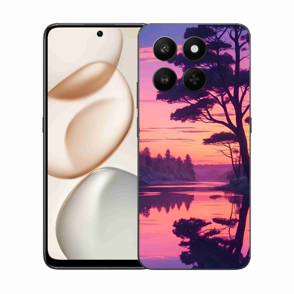 Gelový kryt mmCase na Honor 400 Smart 5G/4G/Honor X7d - západ slunce nad jezerem