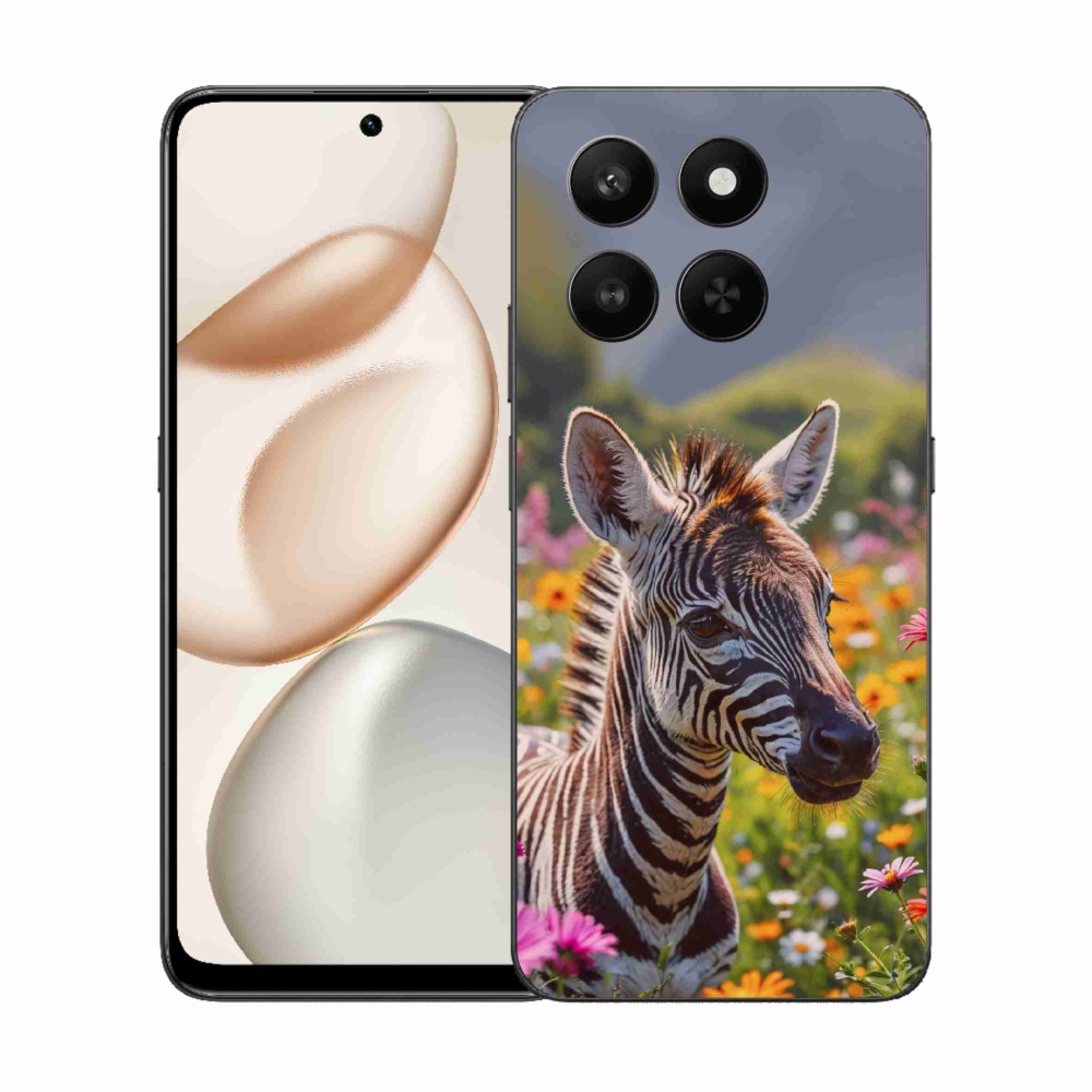 Gelový kryt mmCase na Honor 400 Smart 5G/4G/Honor X7d - zebra na louce