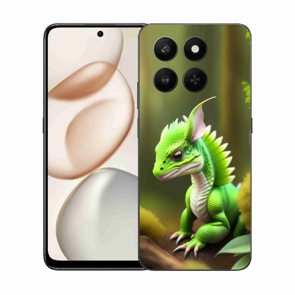 Gelový kryt mmCase na Honor 400 Smart 5G/4G/Honor X7d - zelený dráček