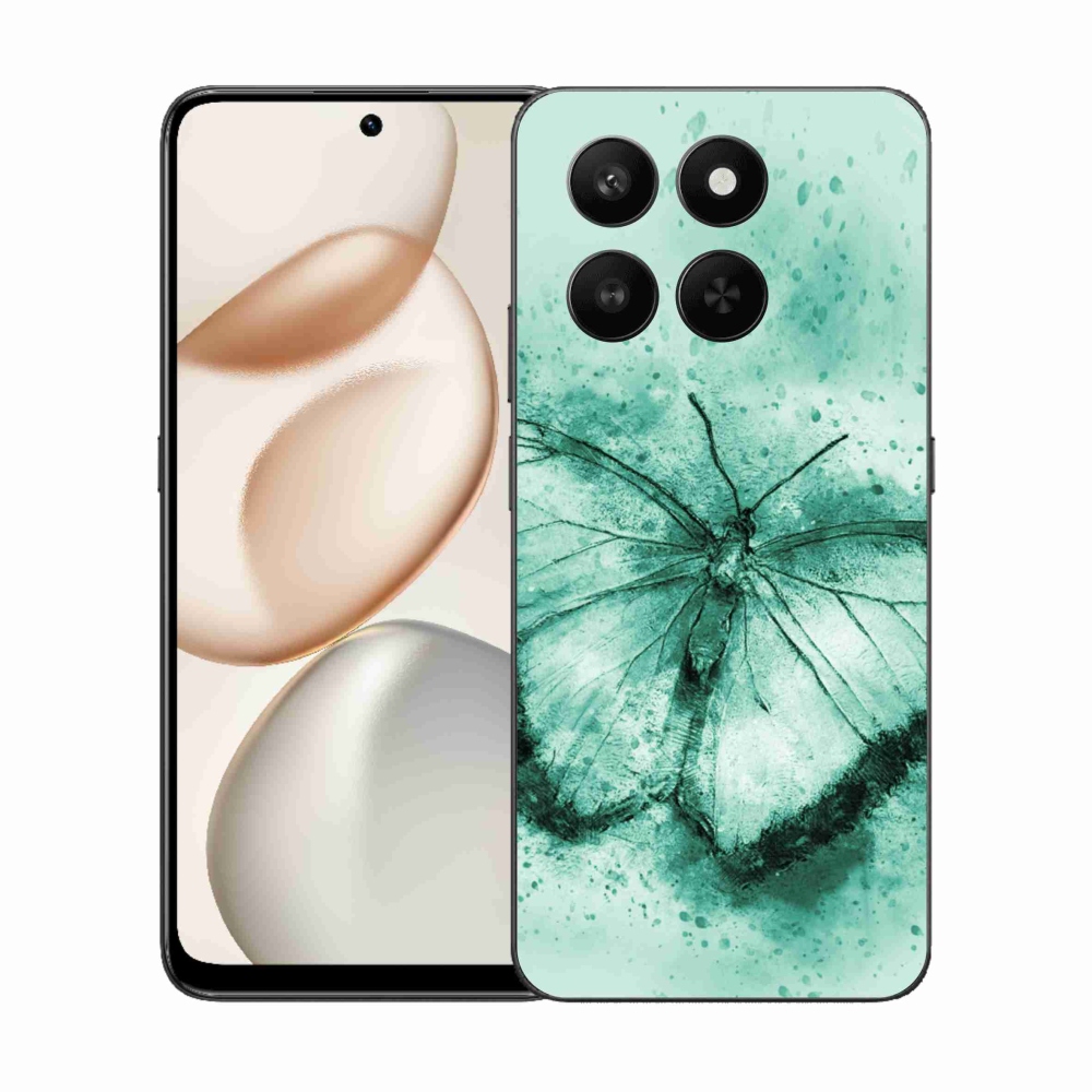 Gelový kryt mmCase na Honor 400 Smart 5G/4G/Honor X7d - zelený motýl