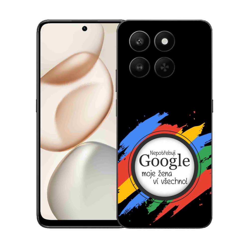 Gelový kryt mmCase na Honor 400 Smart 5G/4G/Honor X7d - žena ví všechno černé pozadí