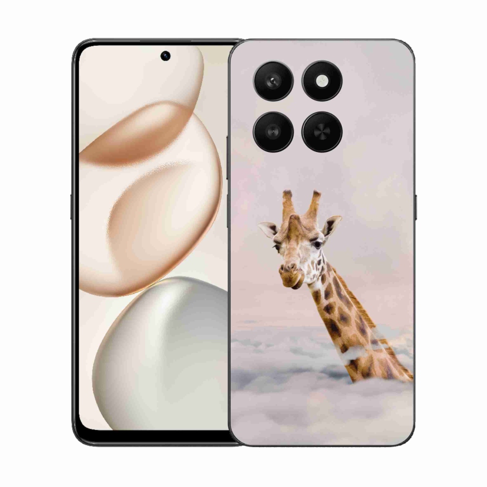 Gelový kryt mmCase na Honor 400 Smart 5G/4G/Honor X7d - žirafa v oblacích