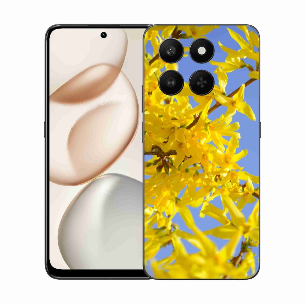 Gelový kryt mmCase na Honor 400 Smart 5G/4G/Honor X7d - žluté květy