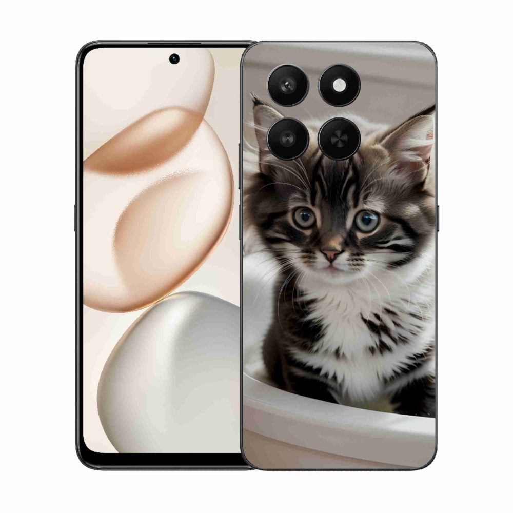 Gelový kryt mmCase na Honor 400 Smart 5G/4G/Honor X7d - zvědavé kotě