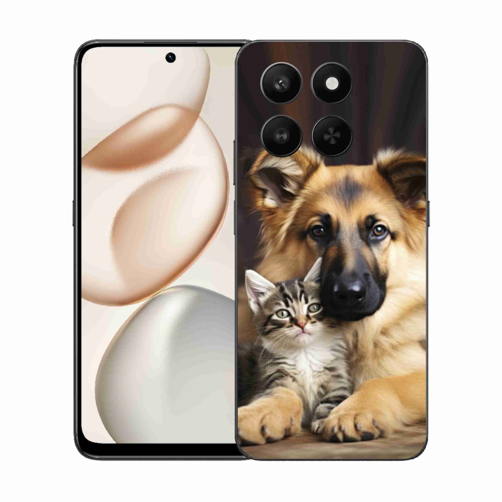 Gelový kryt mmCase na Honor 400 Smart 5G/4G/Honor X7d - zvířecí přátelství