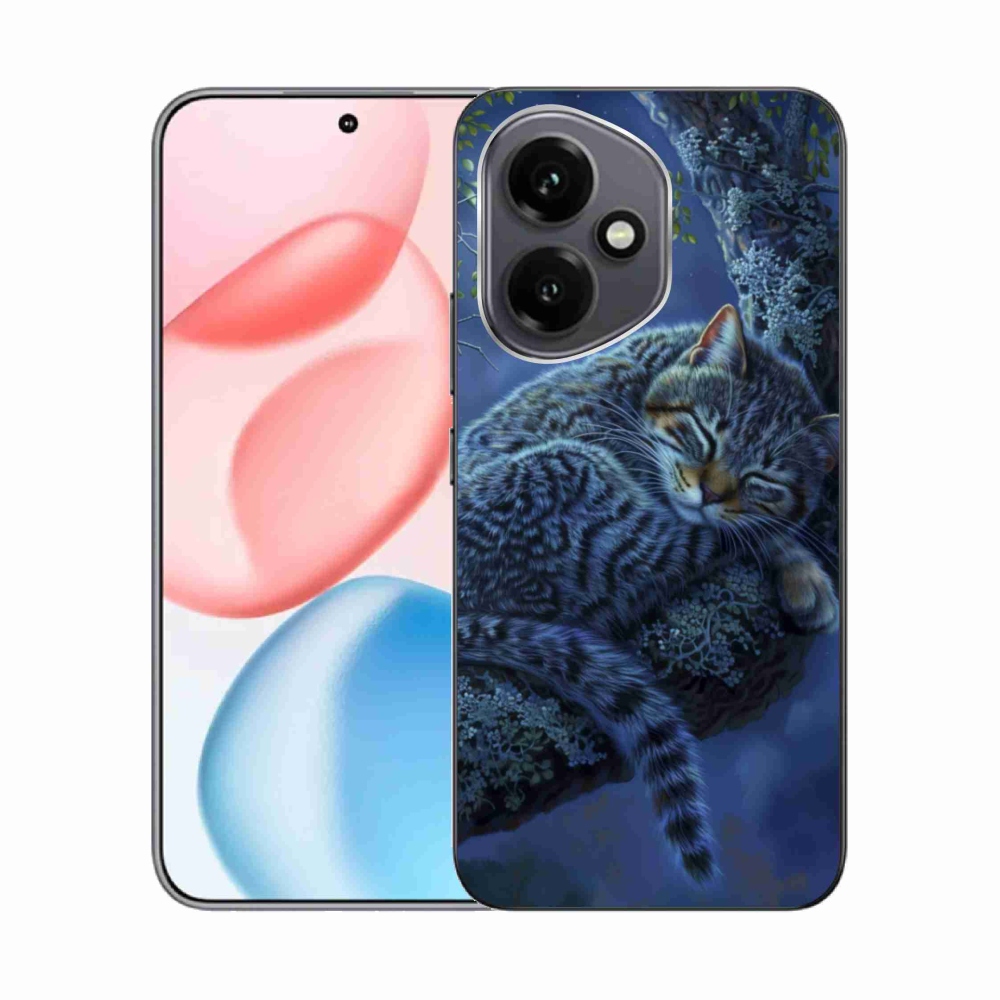 Gelový kryt mmCase na Honor 400 - spící kočka